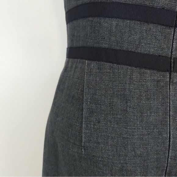 Oscar de la Renta Sundress Sz 8 Gray Runway Look Resort 2007 Ruffle Trim Pencil - Picture 5 of 8